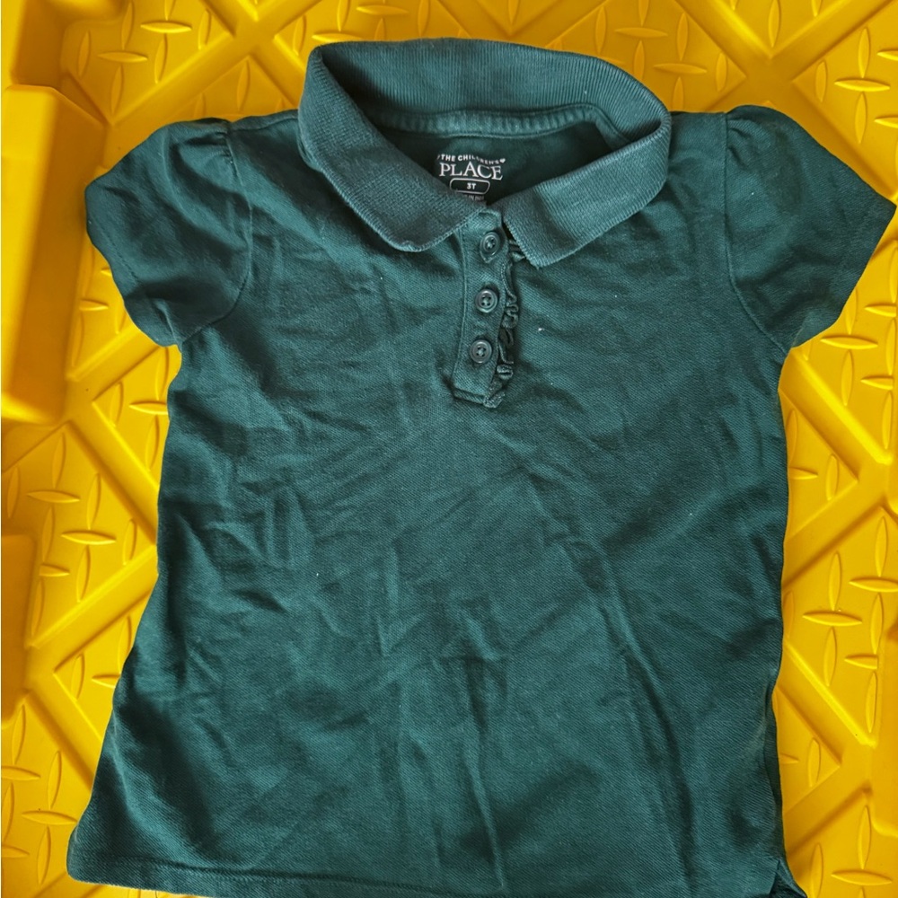 2/$5- The Children's Place Green Girl Polo Shirt for Kids